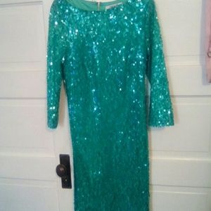 Beautiful Turquoise Mermaid Sparkly Dress